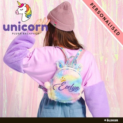 Rainbow unicorn backpack sale